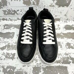 Steve Madden Shock Sneakers Womens 9.5M Black Leather Lace Up Platform Sole